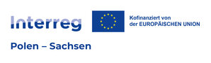 Logo Interreg Polen-Sachsen (EU-Förderlogo)